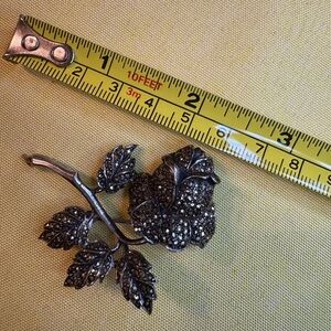Vintage Sterling Silver and marcasite Rose Brooch